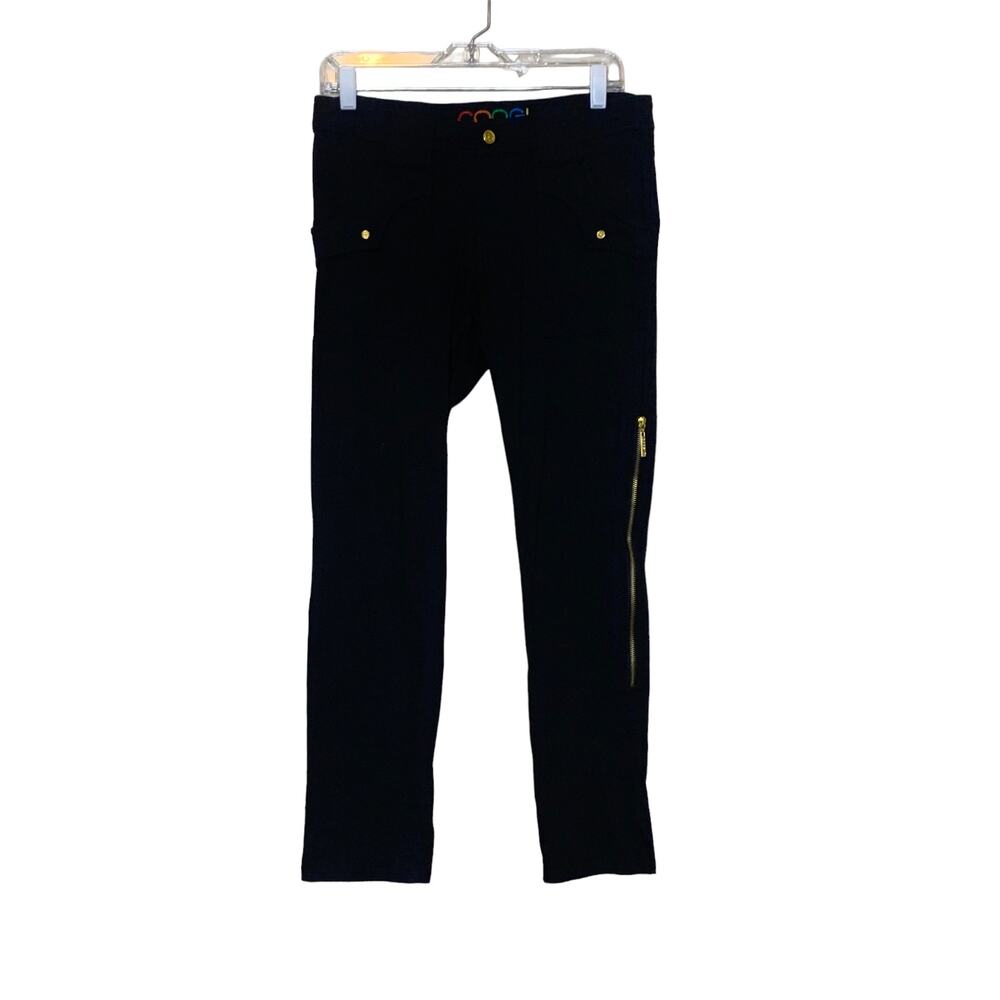 Coogi black embroidered stretch casual pants size 9/10